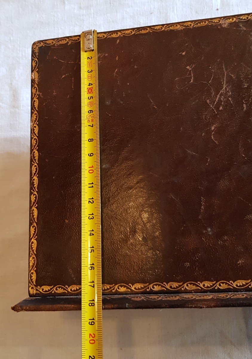 Ancien Porte-lettres En Cristal Du 19ème Siècle Avec Décor Or - Mesures 16 X 4.8 X 8.7 Cm