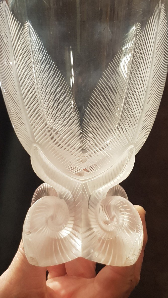 Ancien Vase En Cristal  Lalique Mod. Osmonde-photo-4