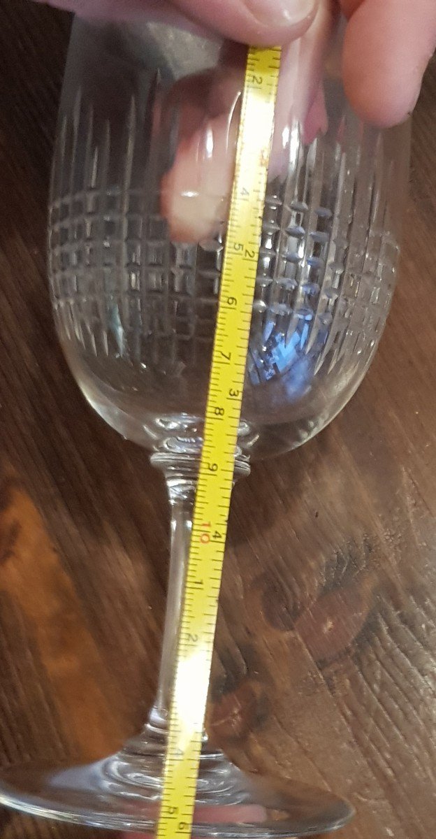  Lot 4 Verres à Eau Cristal Baccarat Modèle Nancy-photo-4