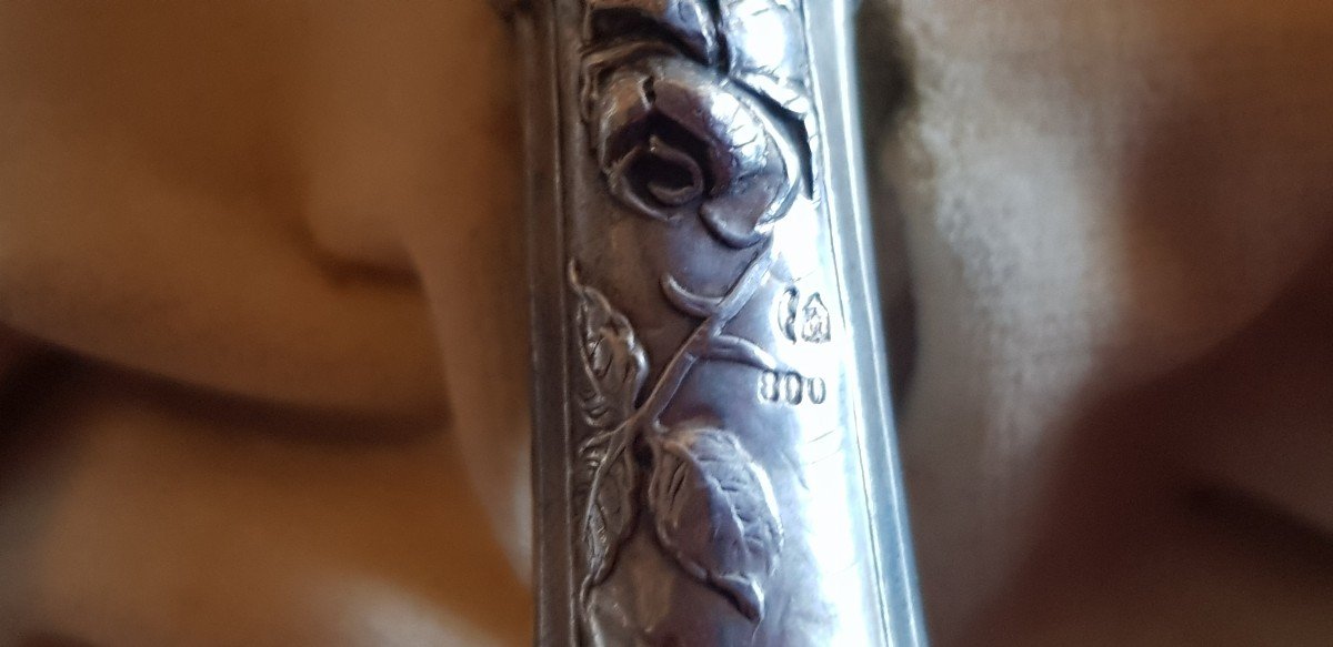 Couverts à Poisson Argent Fouré Art Nouveau Pour 6 Personnes-photo-3