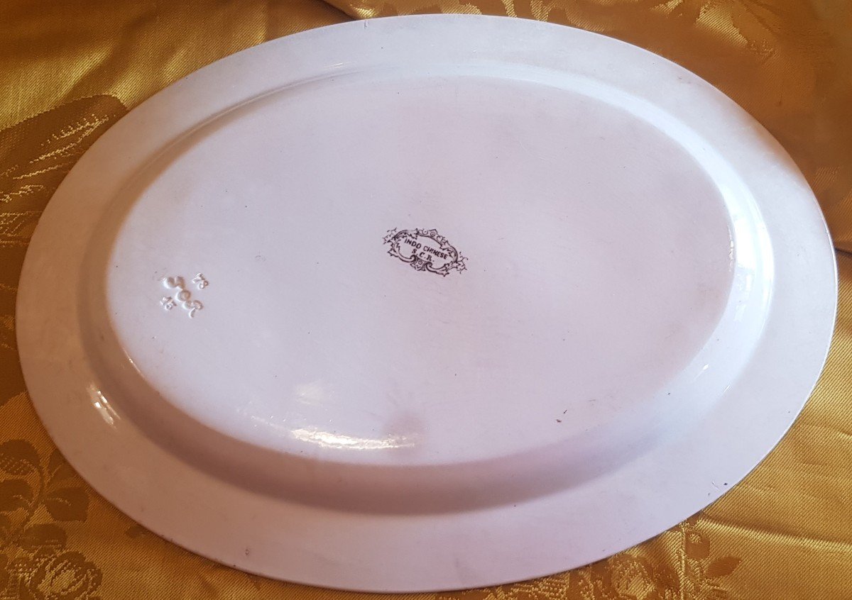 Old Tureen And Plate In Italian Scr Earthenware Colandine Decor-photo-3