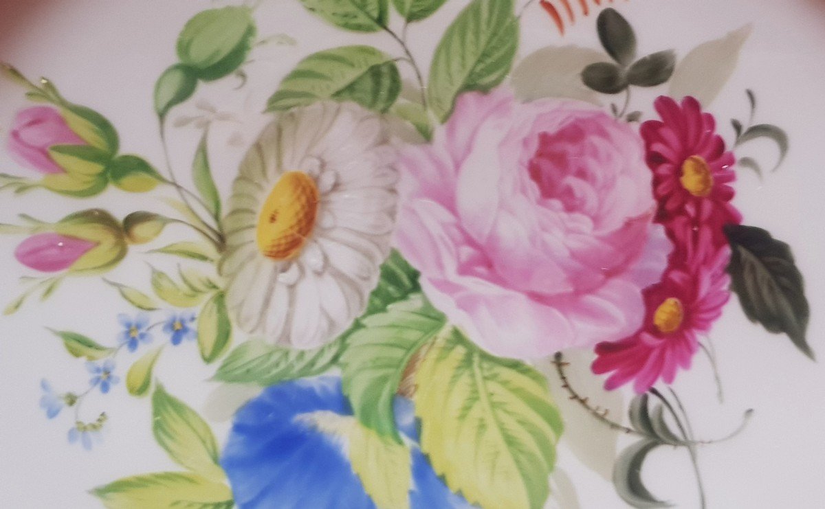  Assiette Decorative Ancienne Allemande XIXs Spm Schmeisser Porzellan Manufaktur-photo-3