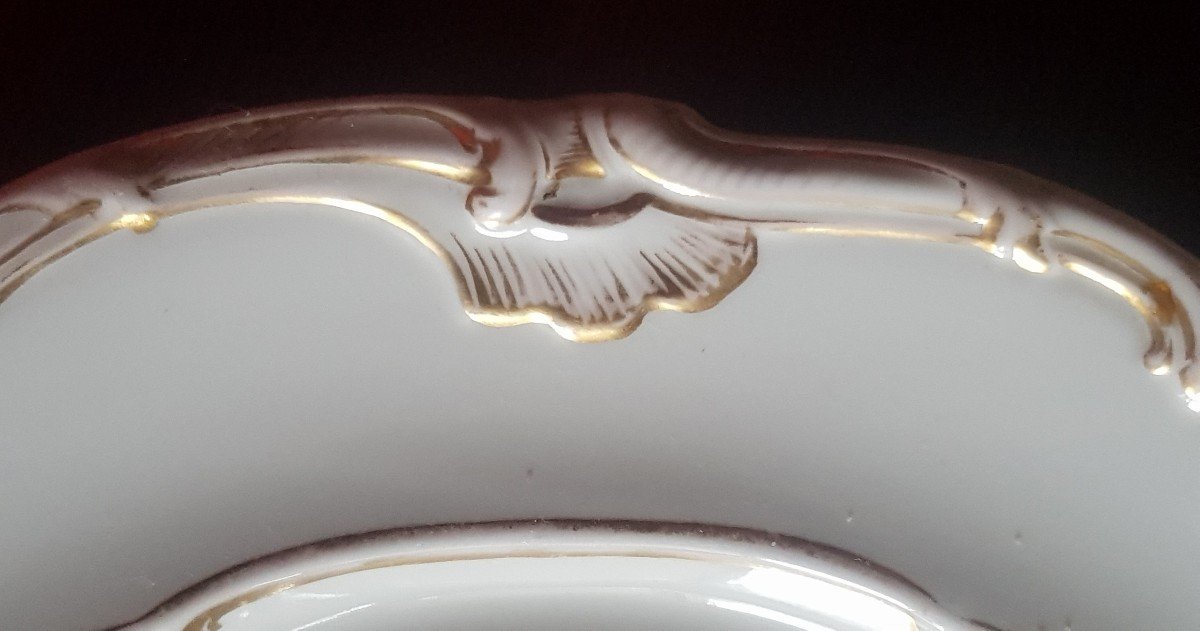  Assiette Decorative Ancienne Allemande XIXs Spm Schmeisser Porzellan Manufaktur-photo-3