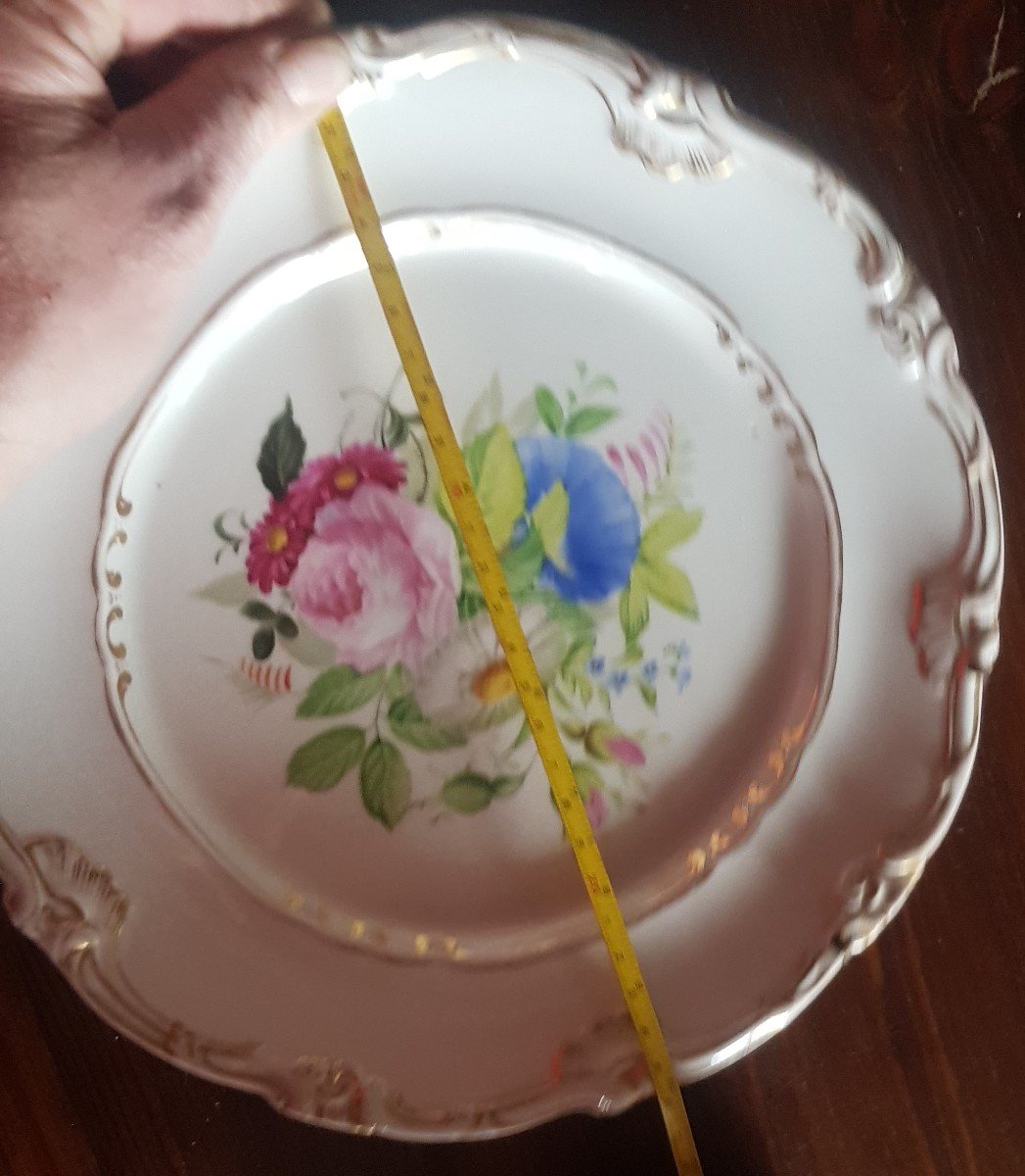  Assiette Decorative Ancienne Allemande XIXs Spm Schmeisser Porzellan Manufaktur-photo-6