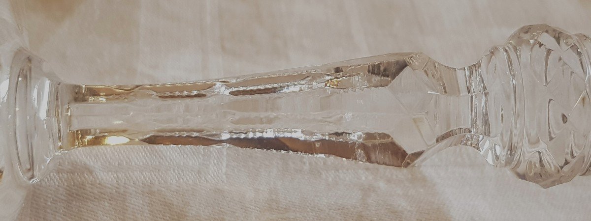 Series Of 6 Old Aperitif Glasses In Lorraine Harlequin Crystal-photo-1