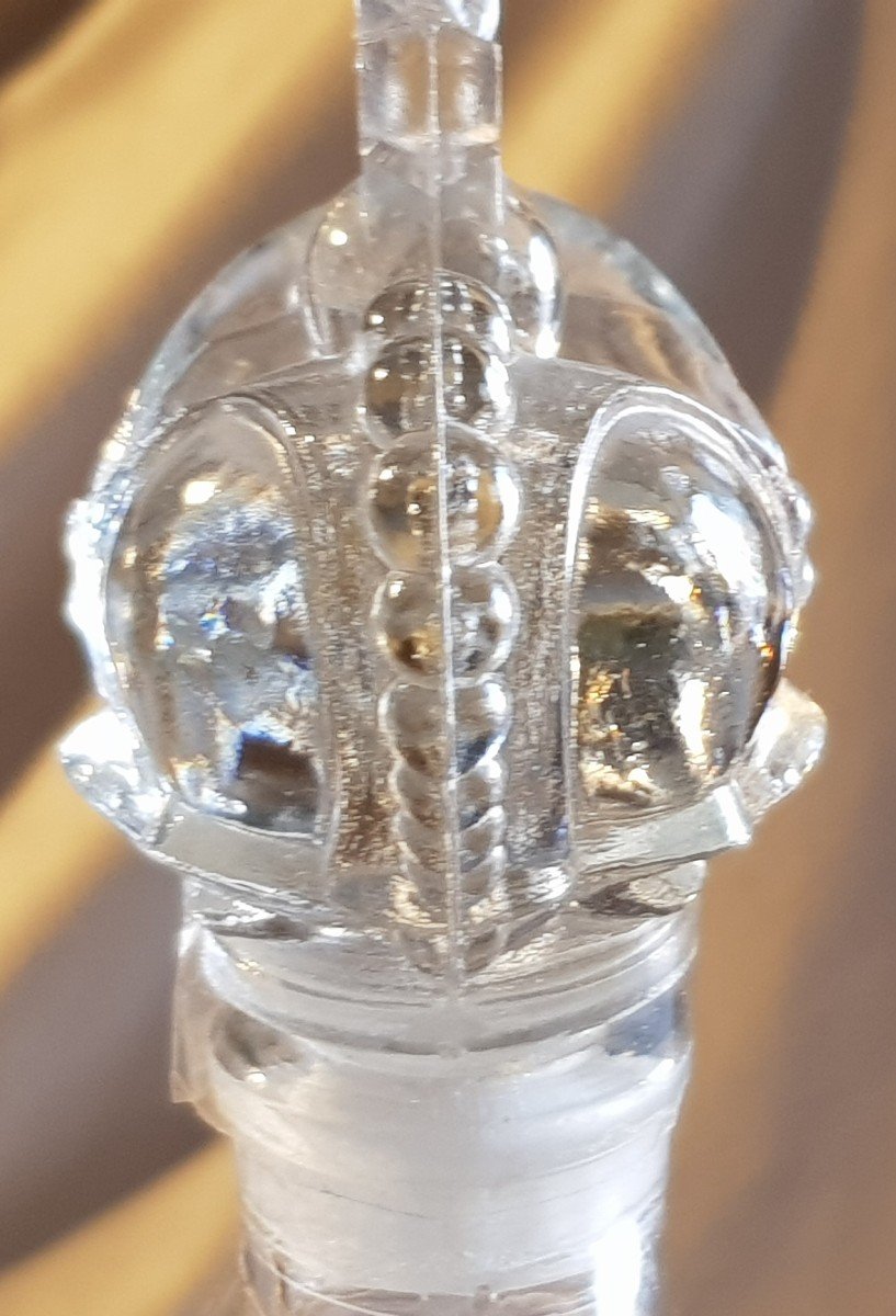 Ancienne Bouteille Verre Moulé Cognac Prince Hubert De Polignac-photo-3