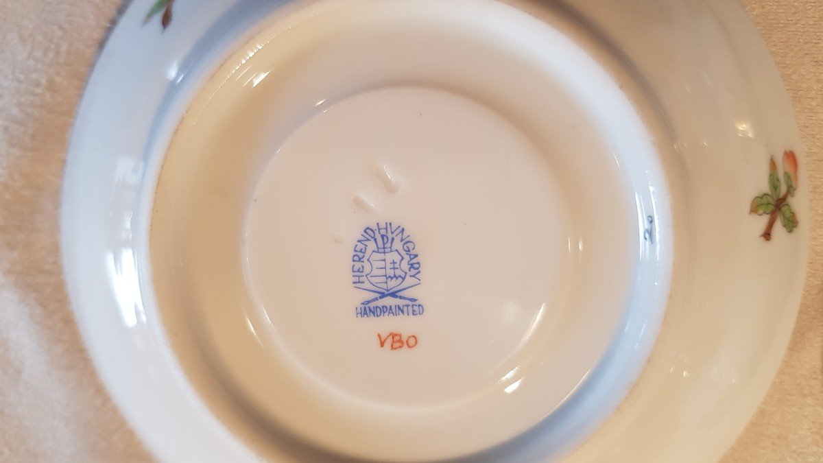 Service A Thé Pour 6 Personnes Ancien En Porcelaine Queen Victoria Vbo Herend-photo-4