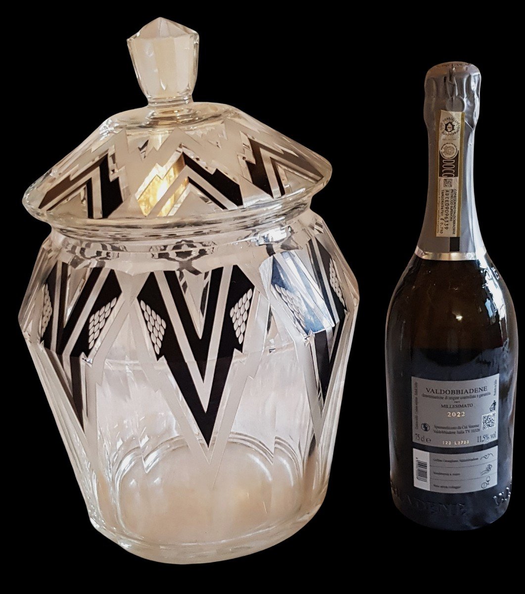 Art Deco Crystal Fruit Salad Or Sangria Service-photo-2