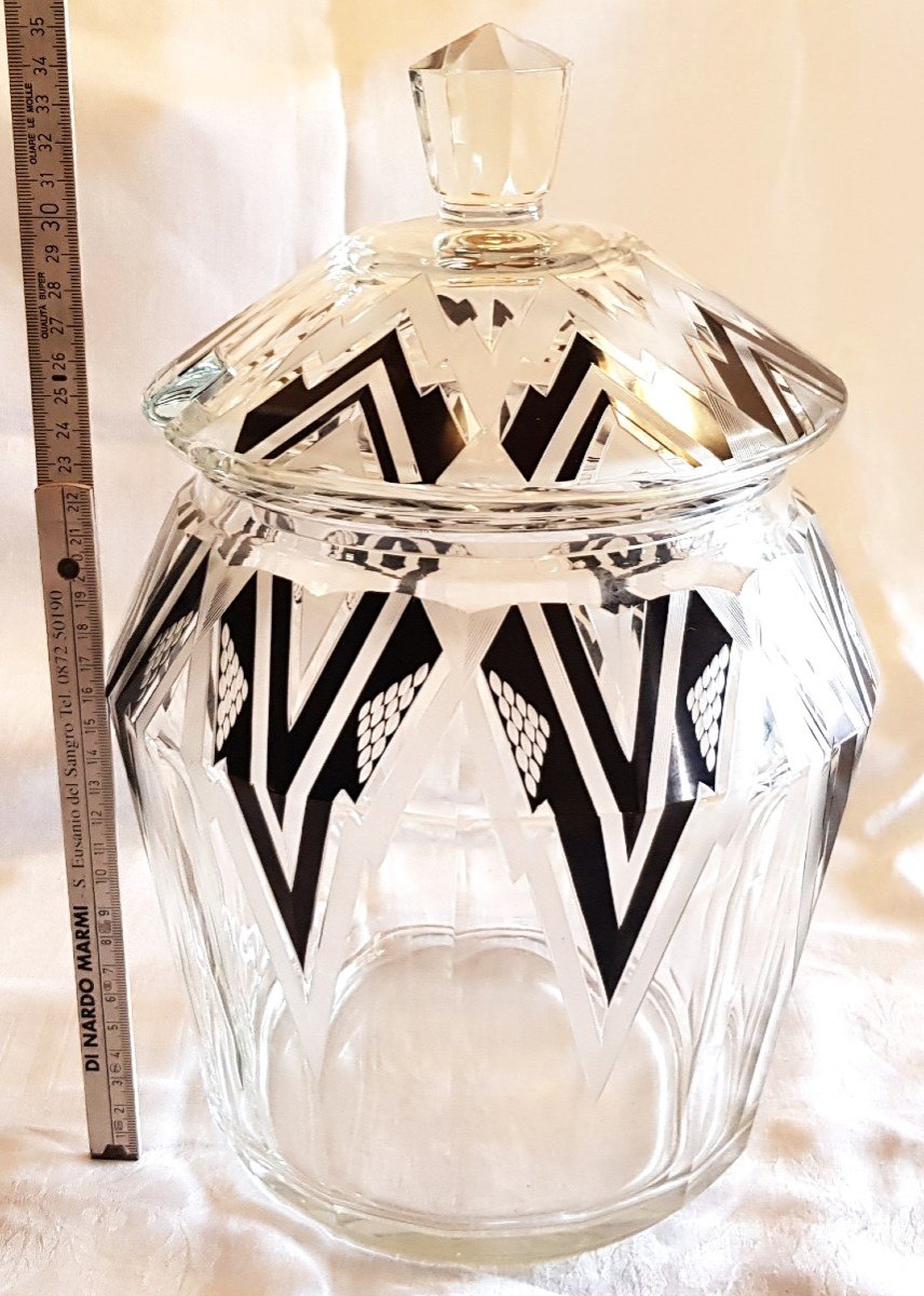 Art Deco Crystal Fruit Salad Or Sangria Service-photo-5