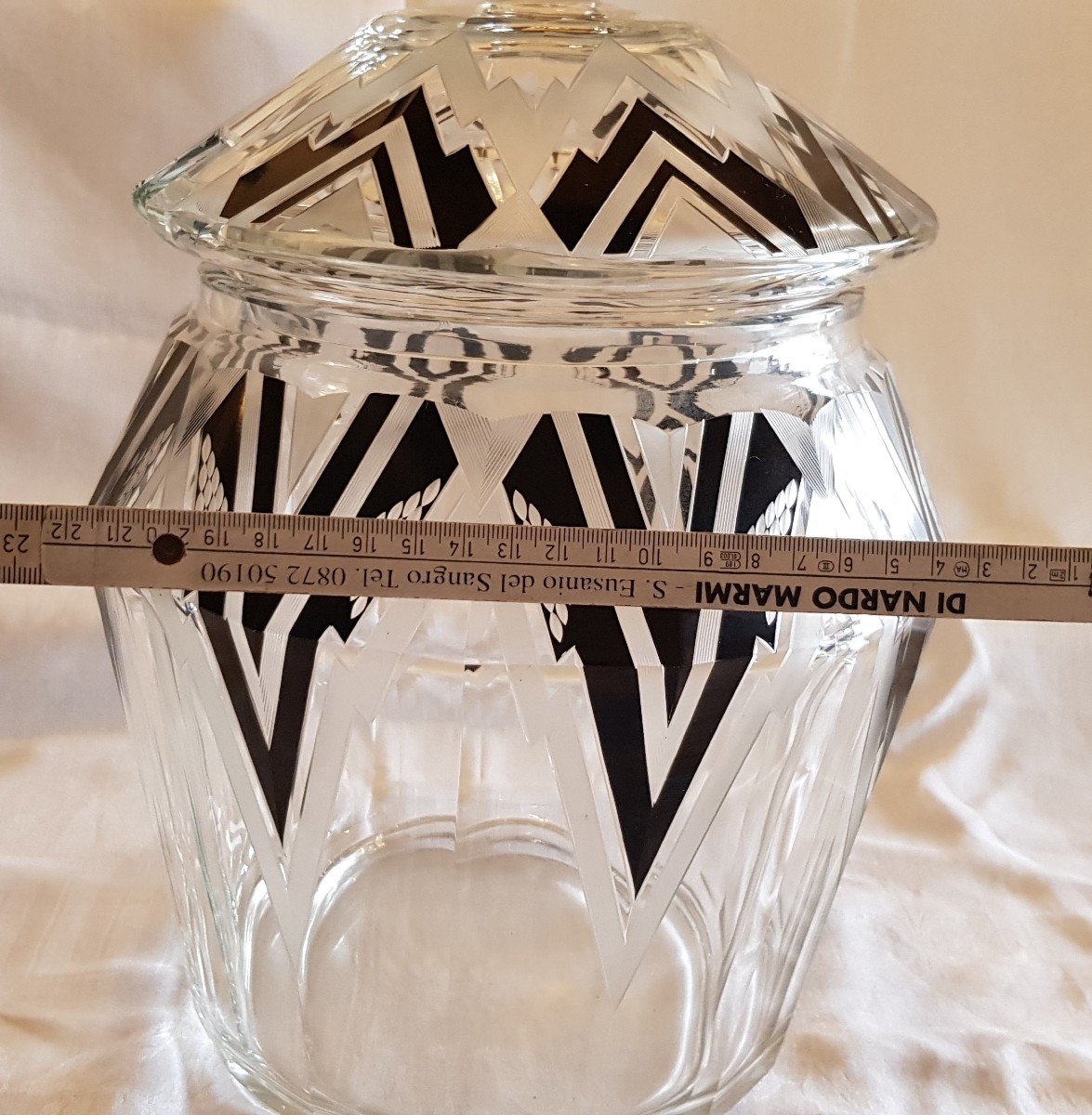Art Deco Crystal Fruit Salad Or Sangria Service-photo-6