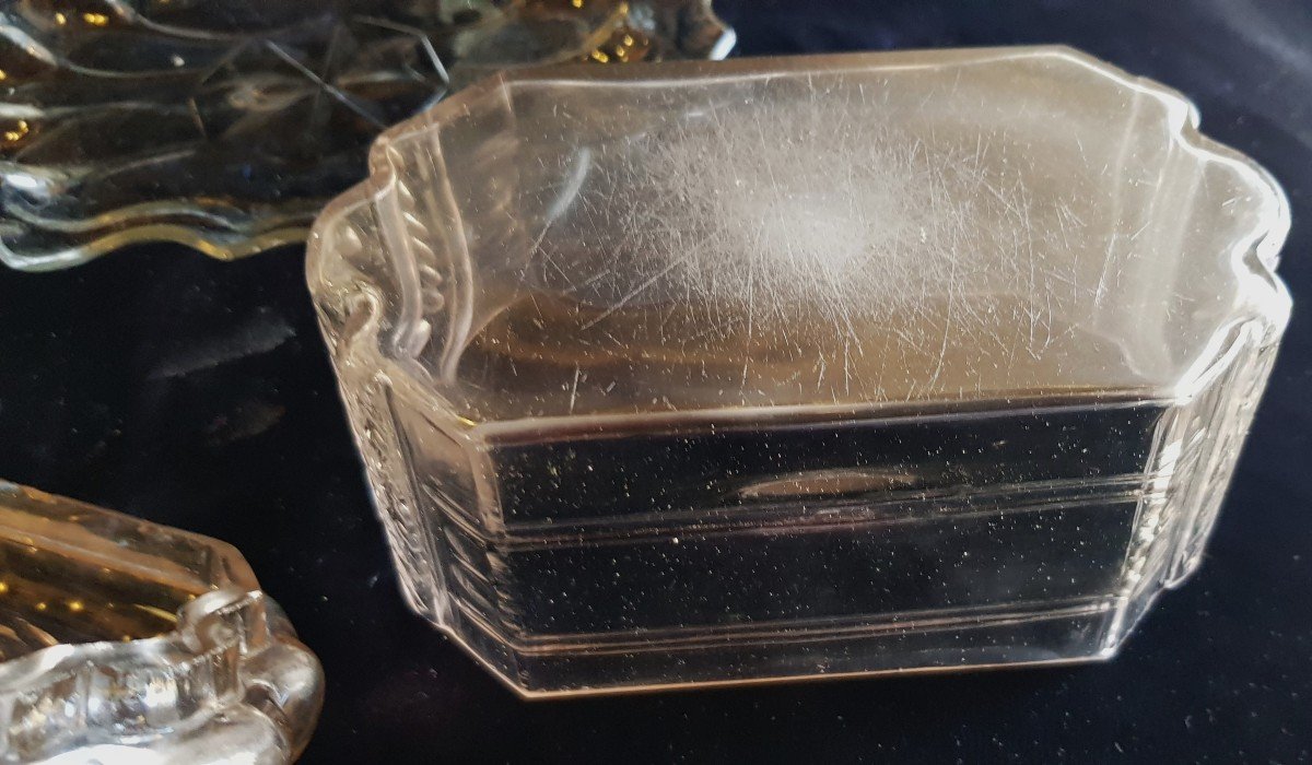 Old Venitian Covered Pot And Its  Tray In Blown And Engraved Glass-photo-4