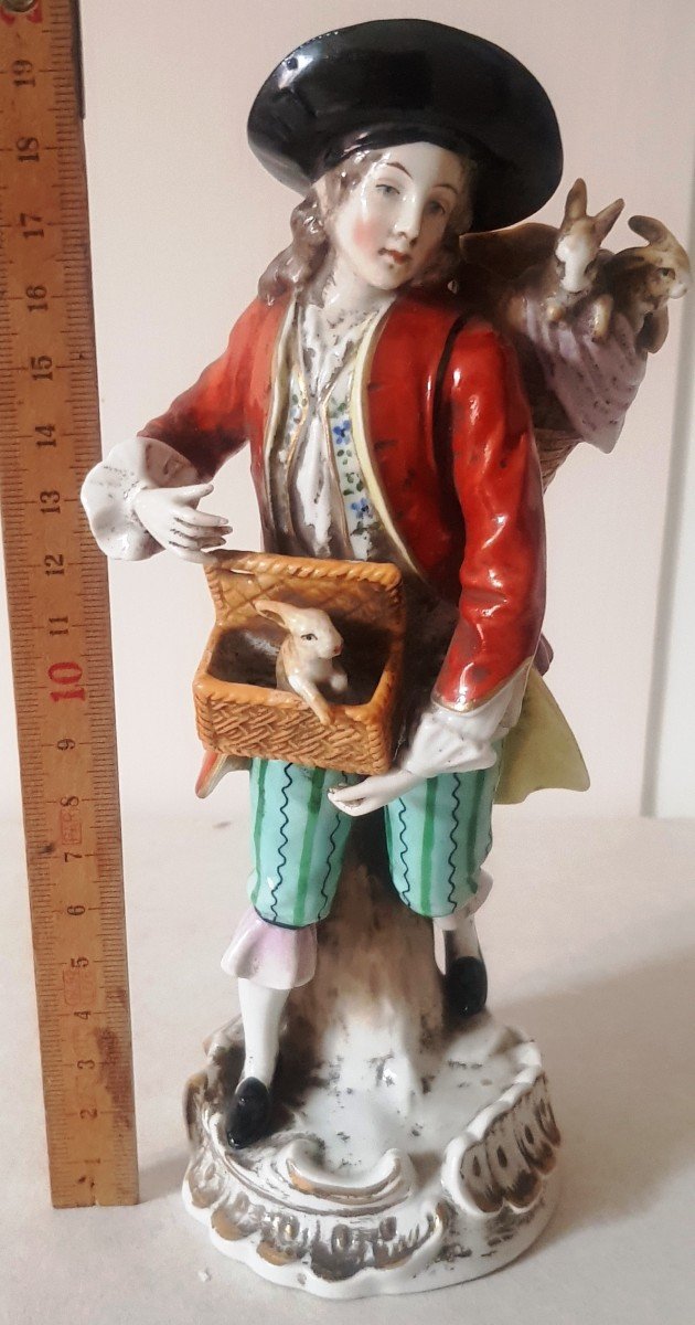 Polychrome Porcelain Figurine Capodimonte Italy 19th Century-photo-3