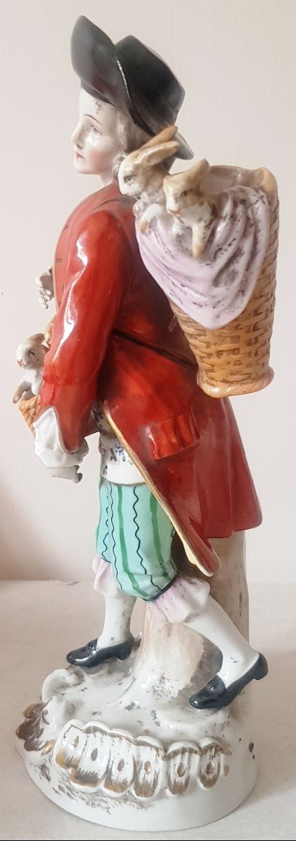 Polychrome Porcelain Figurine Capodimonte Italy 19th Century-photo-4