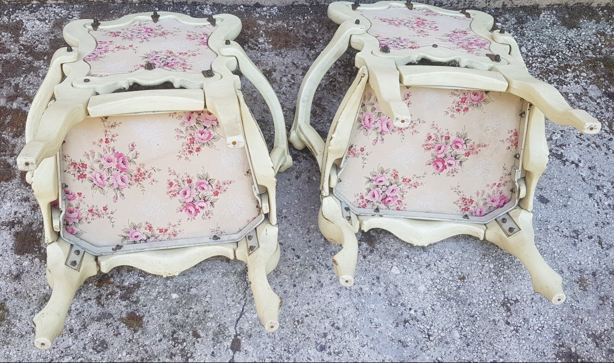  Salon Miniature Style Louis XV Jouet Meubles Pour Enfant En Plastique Années '60 Canova Italie-photo-4