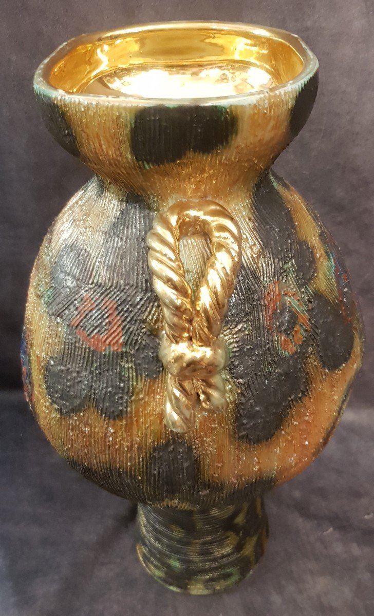 Italian Middle Age Design Ceramic Vase-photo-4