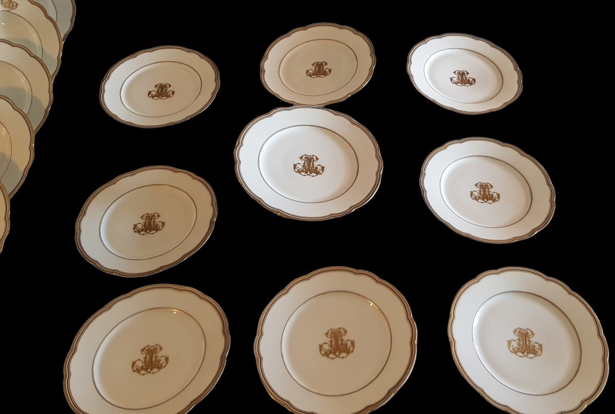 Service à Dessert Porcelaine De Paris Ancien Rue Du Fbg St Denis