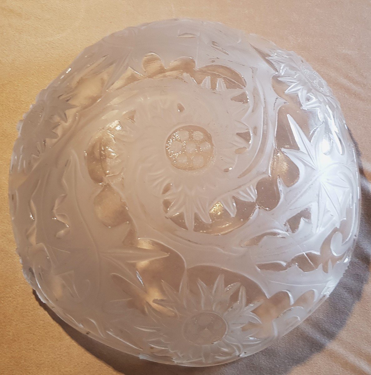 Anciennes Coupe Et Assiette Art Nouveau Verre Moulé Vallerysthal-photo-5