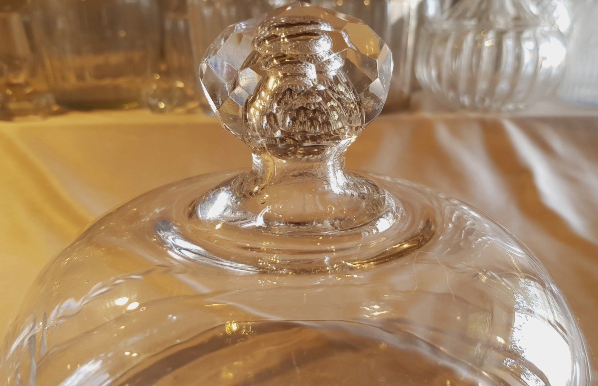 Old 19th Century Crystal Cheese Bell-photo-2