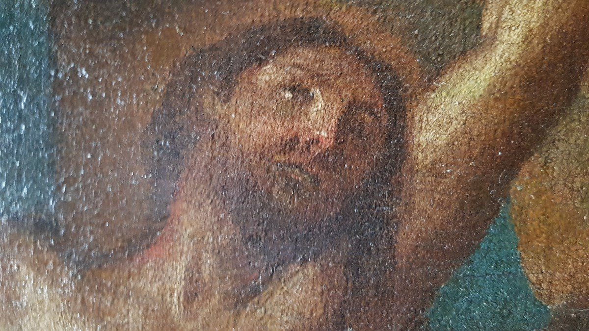 Oil On Canvas Late 17th Century Crucifixion Of Christ-photo-4