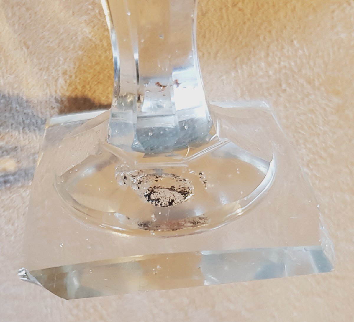 Set Of 5 Antique Crystal Flutes With Cut Sides From The Empire Period-photo-7