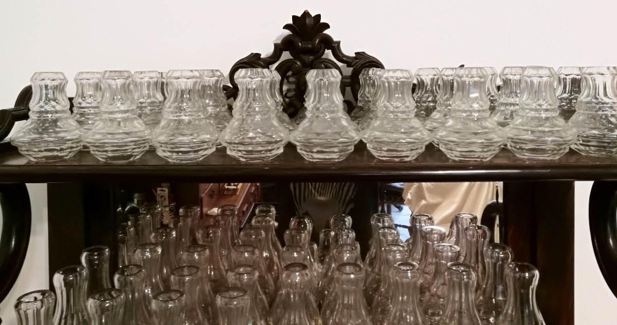 Lot Of 90 Old Bohemian Crystal Pieces For Chandelier Restoration-photo-2