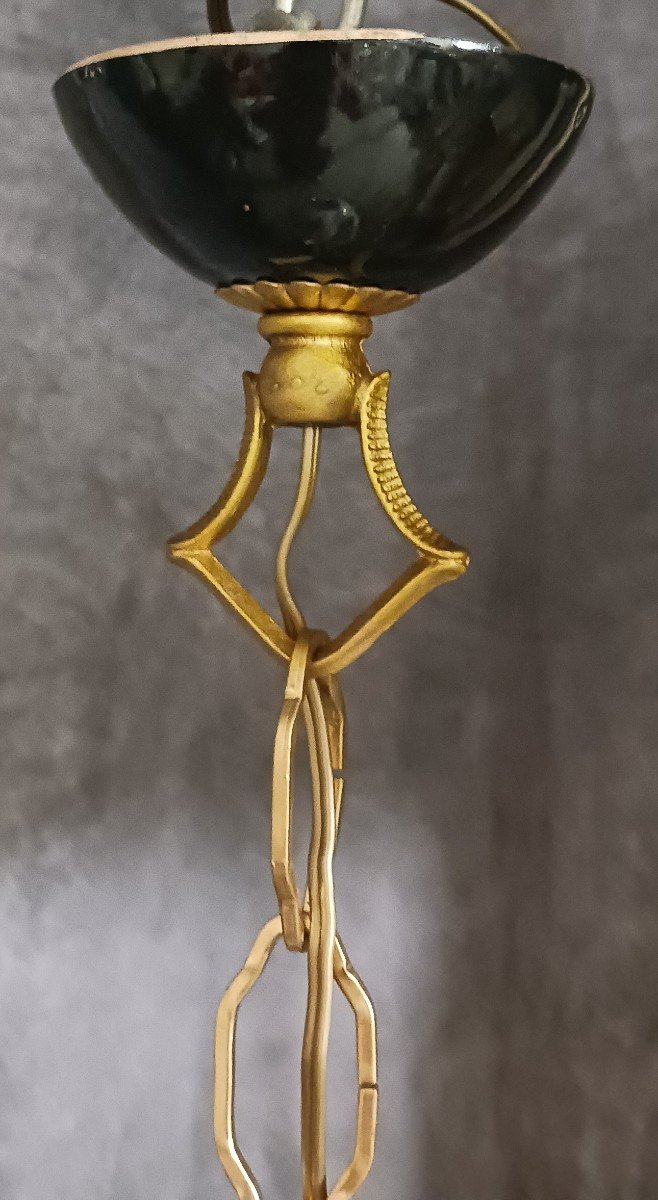Ceramic Lantern With Polychrome Decoration, 1960s Design, Italy, Civita Castellana-photo-3