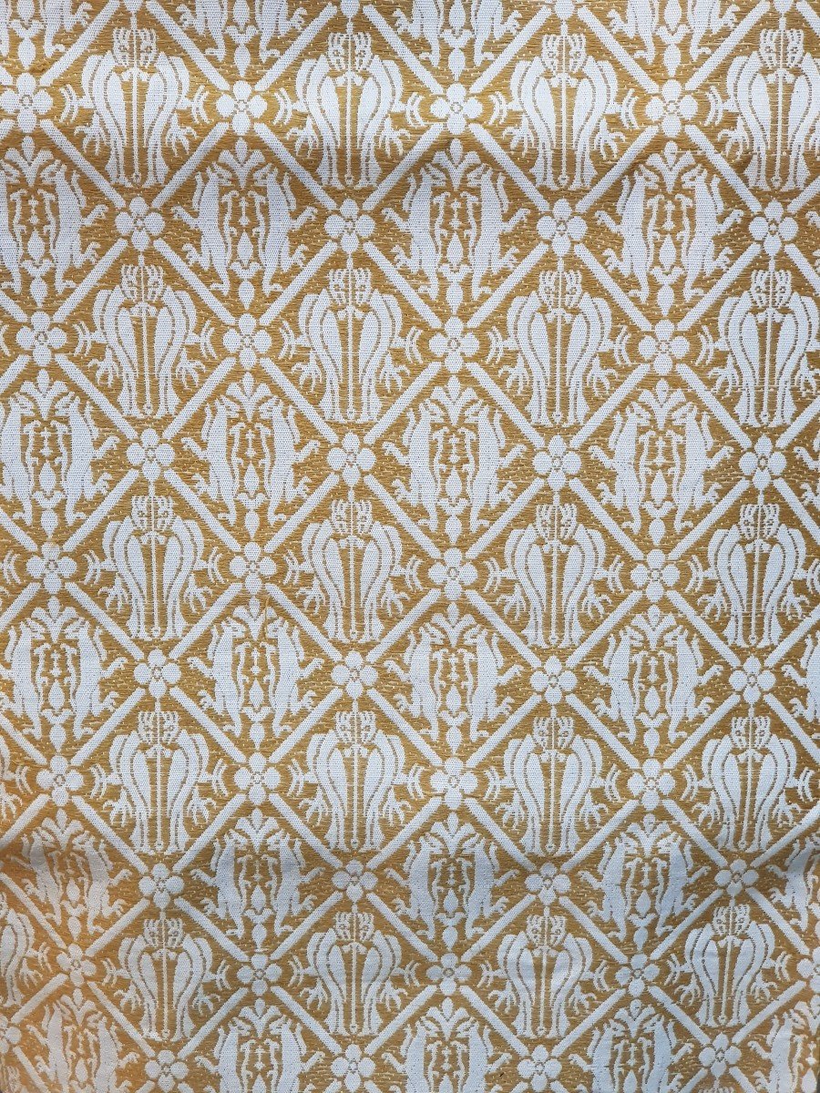 Ancienne Nappe Artisanale Italienne, Ombrie,  Avec 8 Serviettes-photo-2