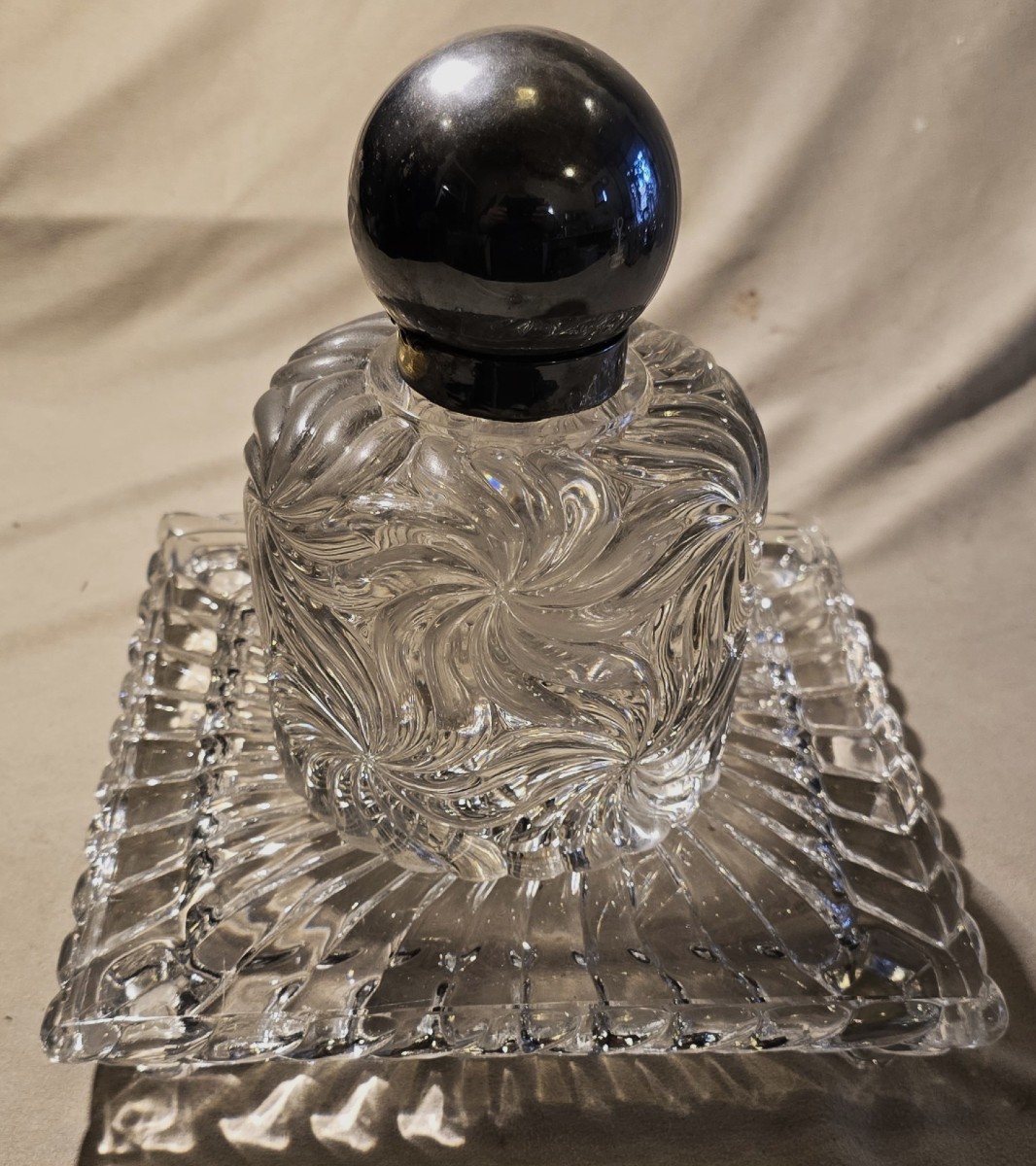 Grand Encrier Baccarat Antique XIX ème Siècle-photo-2