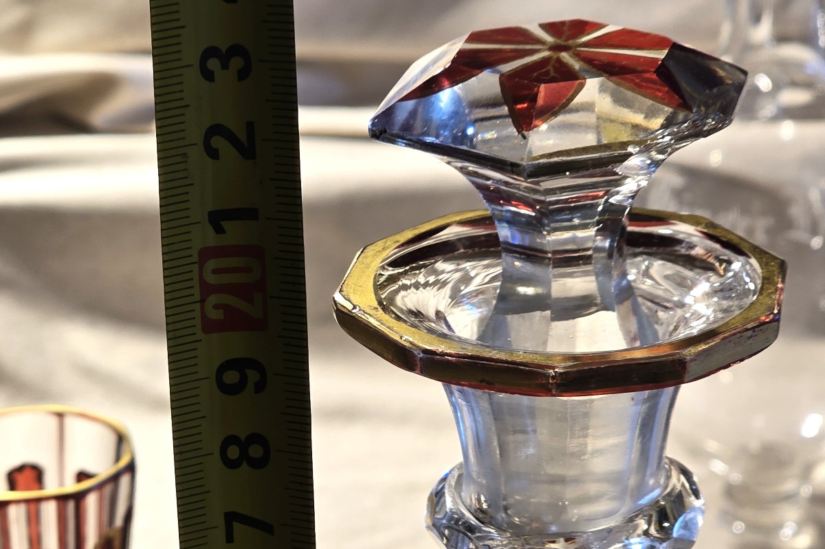 Antique Crystal Liquor Set In The Style Of Nachtmann Steiner & Vogel-photo-8