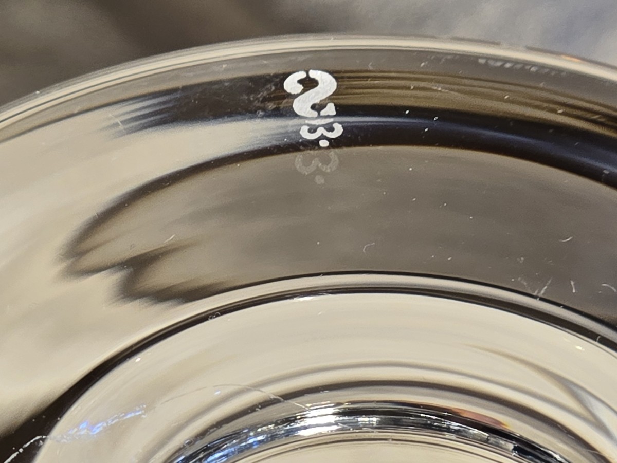 Old Acid-etched Stemmed Glass-photo-6