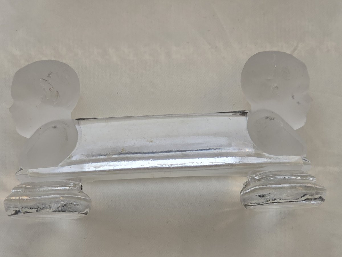 Serie De 8 Anciens Porte Couteaux En Cristal De Baccarat , Roi De Rome - Enfant De Houdon -photo-3