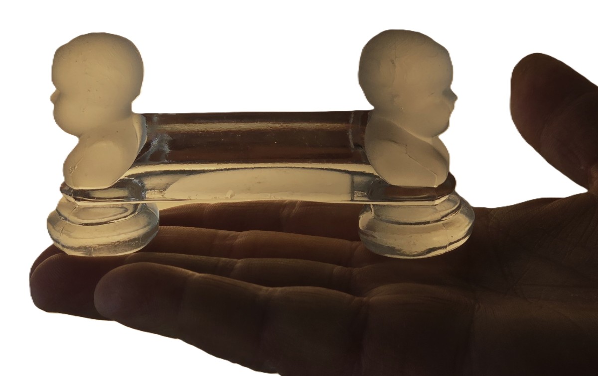 Serie De 8 Anciens Porte Couteaux En Cristal De Baccarat , Roi De Rome - Enfant De Houdon 