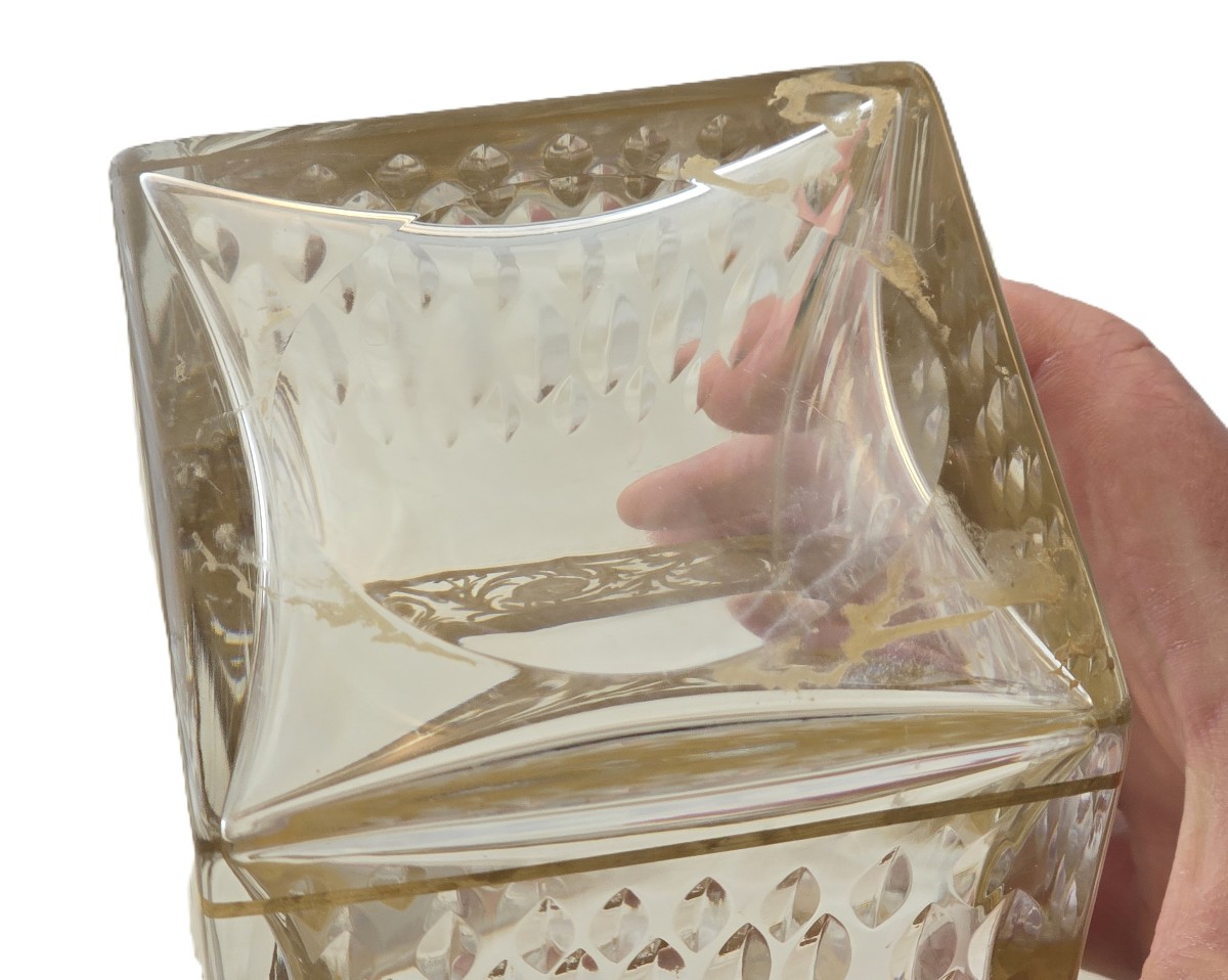 Antique Saint Louis Crystal Whisky Decanter, Thistle Model-photo-5
