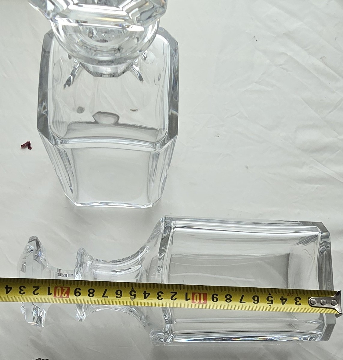 Pair Of Baccarat Crystal Liquor Bottles Harcourt Model.-photo-1