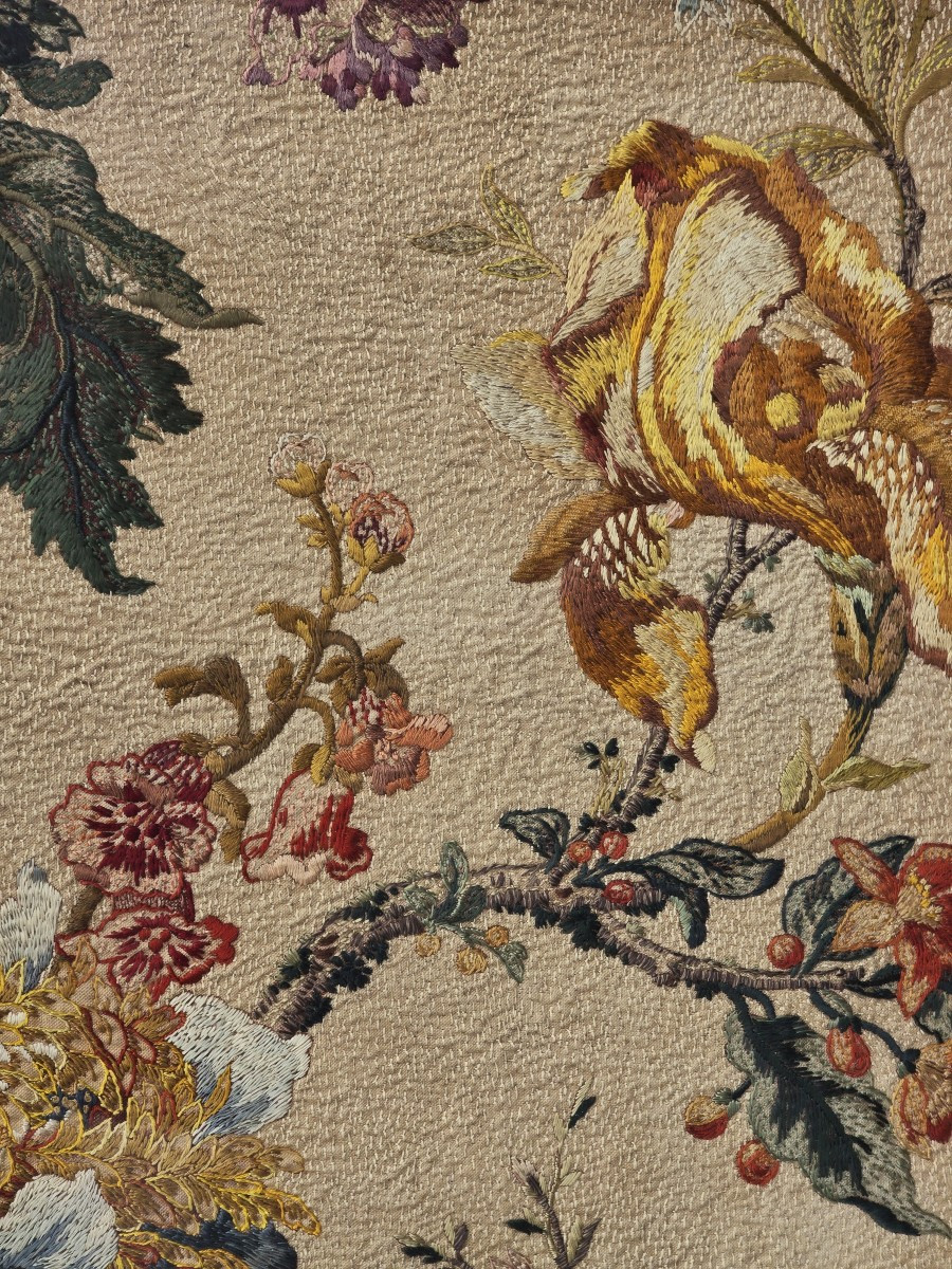 Antique Hand-embroidered Canvas-photo-1