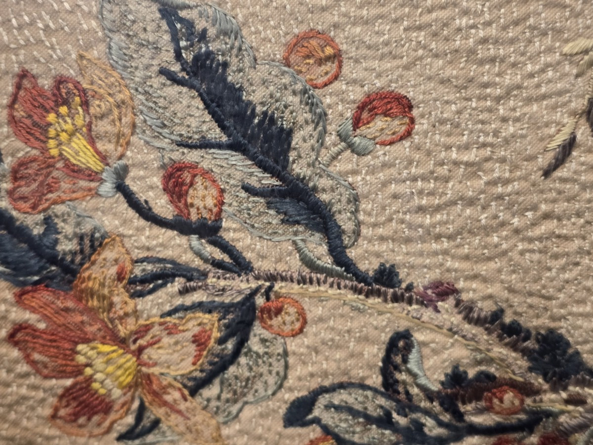 Antique Hand-embroidered Canvas-photo-5