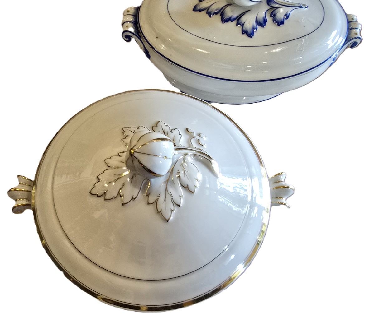 ancienne soupière ronde en porcelaine-photo-4