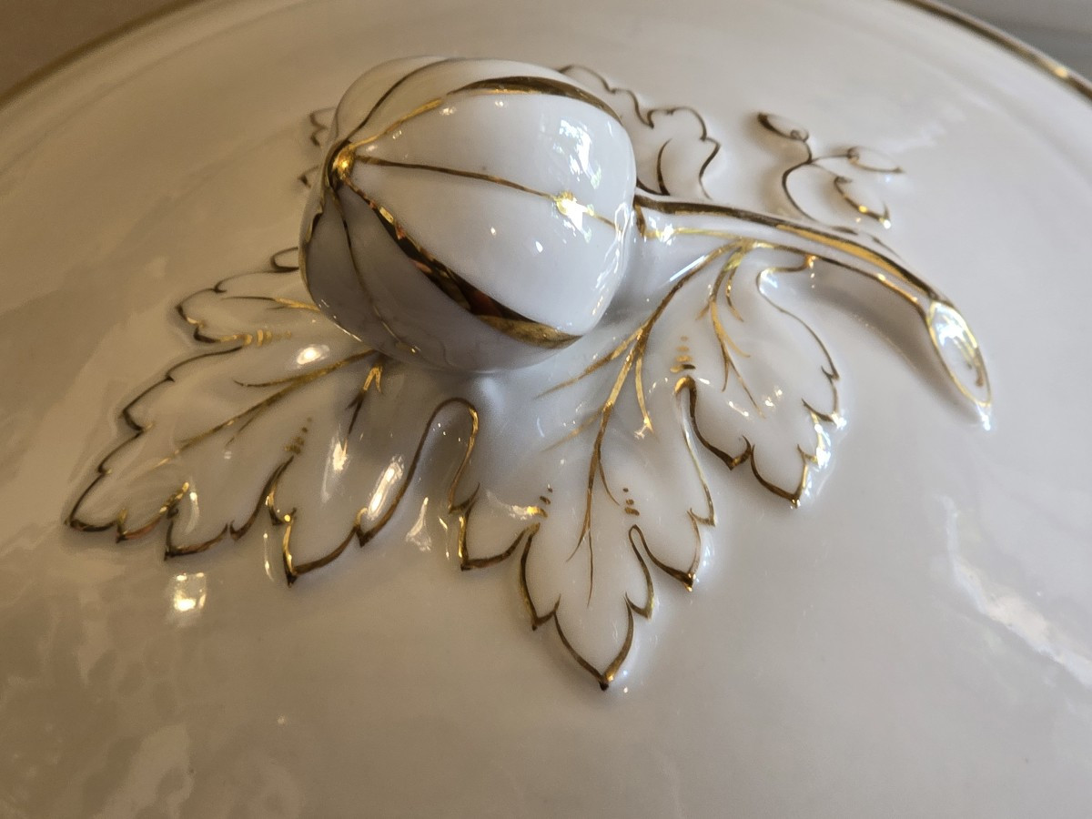 ancienne soupière ronde en porcelaine-photo-4