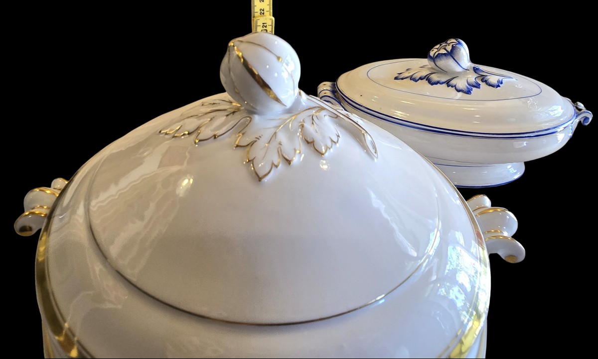 ancienne soupière ronde en porcelaine-photo-6