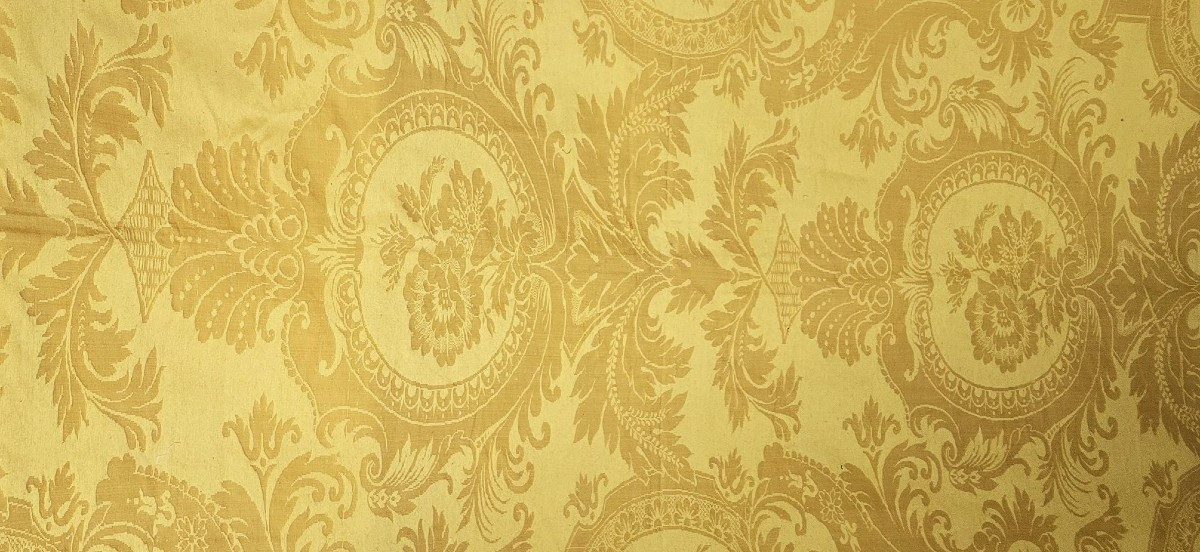 Antique Remnant Of Silk Damask-photo-2
