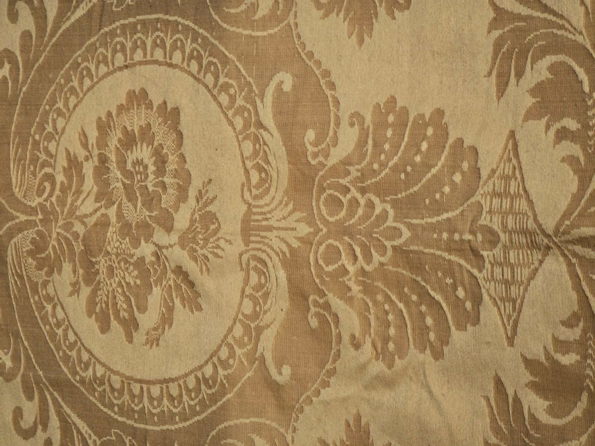Antique Remnant Of Silk Damask-photo-3