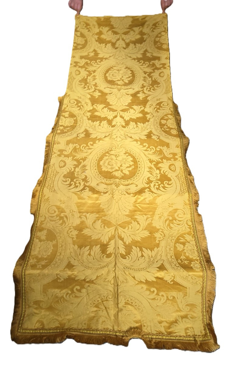 Antique Remnant Of Silk Damask