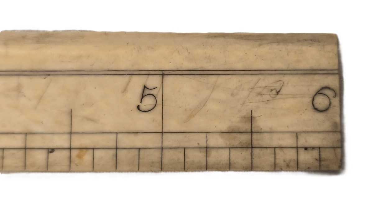 Two Ancient Measuring Instruments In Ivory From The 18th Century-photo-4
