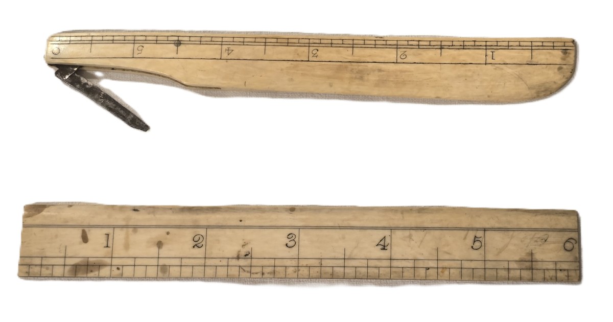 Two Ancient Measuring Instruments In Ivory From The 18th Century