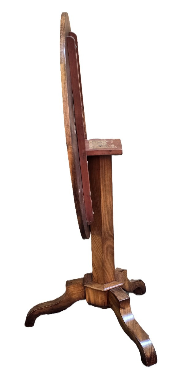 ancienne petite table à voile en acajou-photo-2