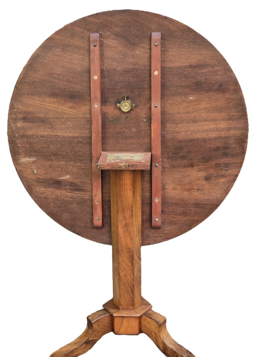 ancienne petite table à voile en acajou-photo-3