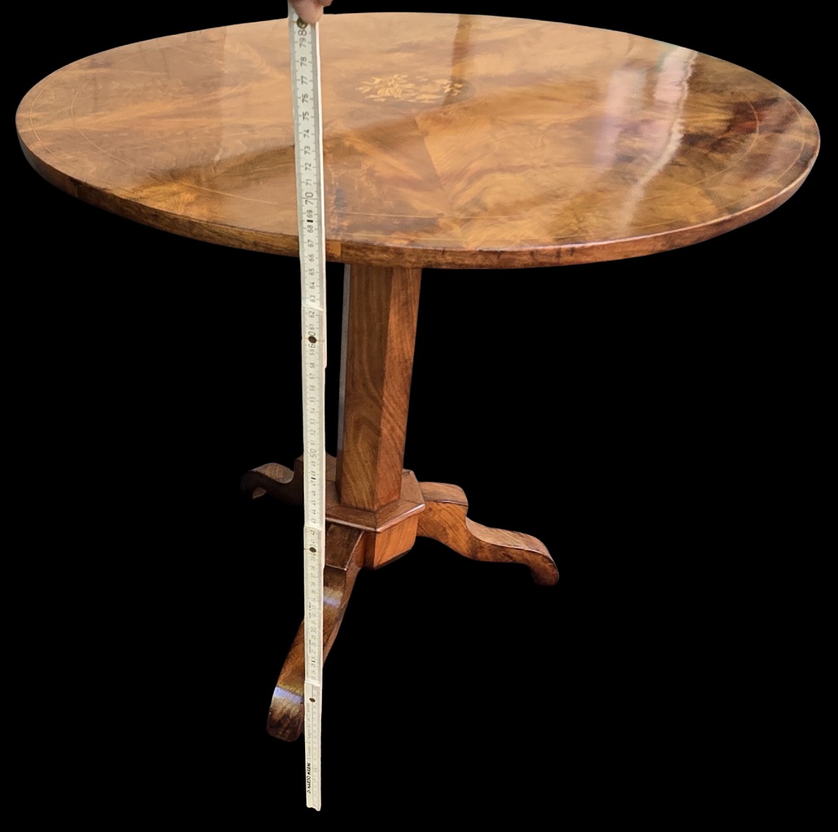 ancienne petite table à voile en acajou-photo-5