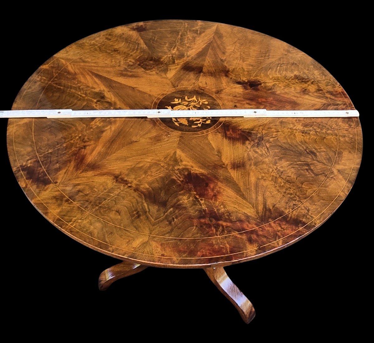 ancienne petite table à voile en acajou-photo-6