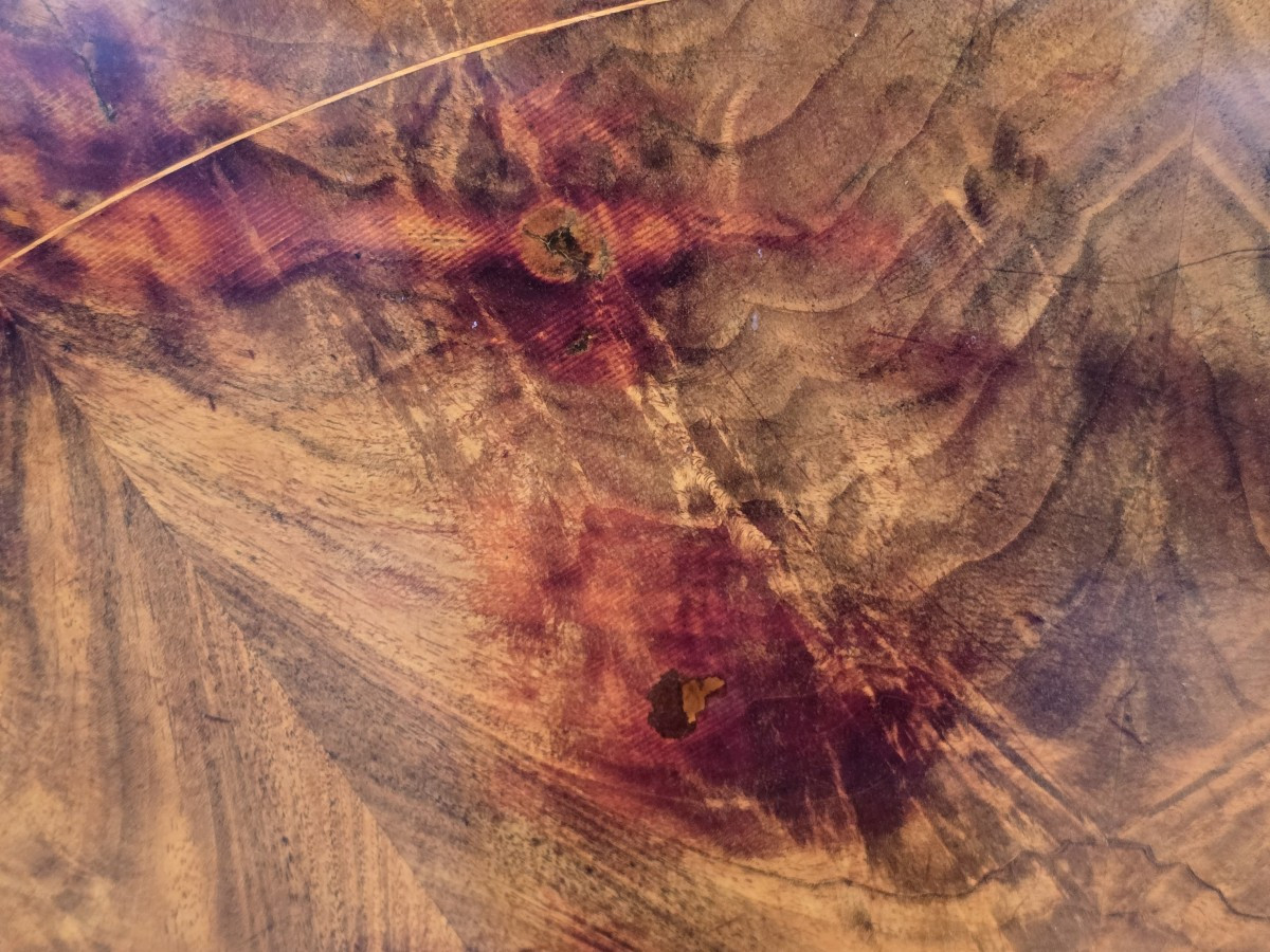 ancienne petite table à voile en acajou-photo-7