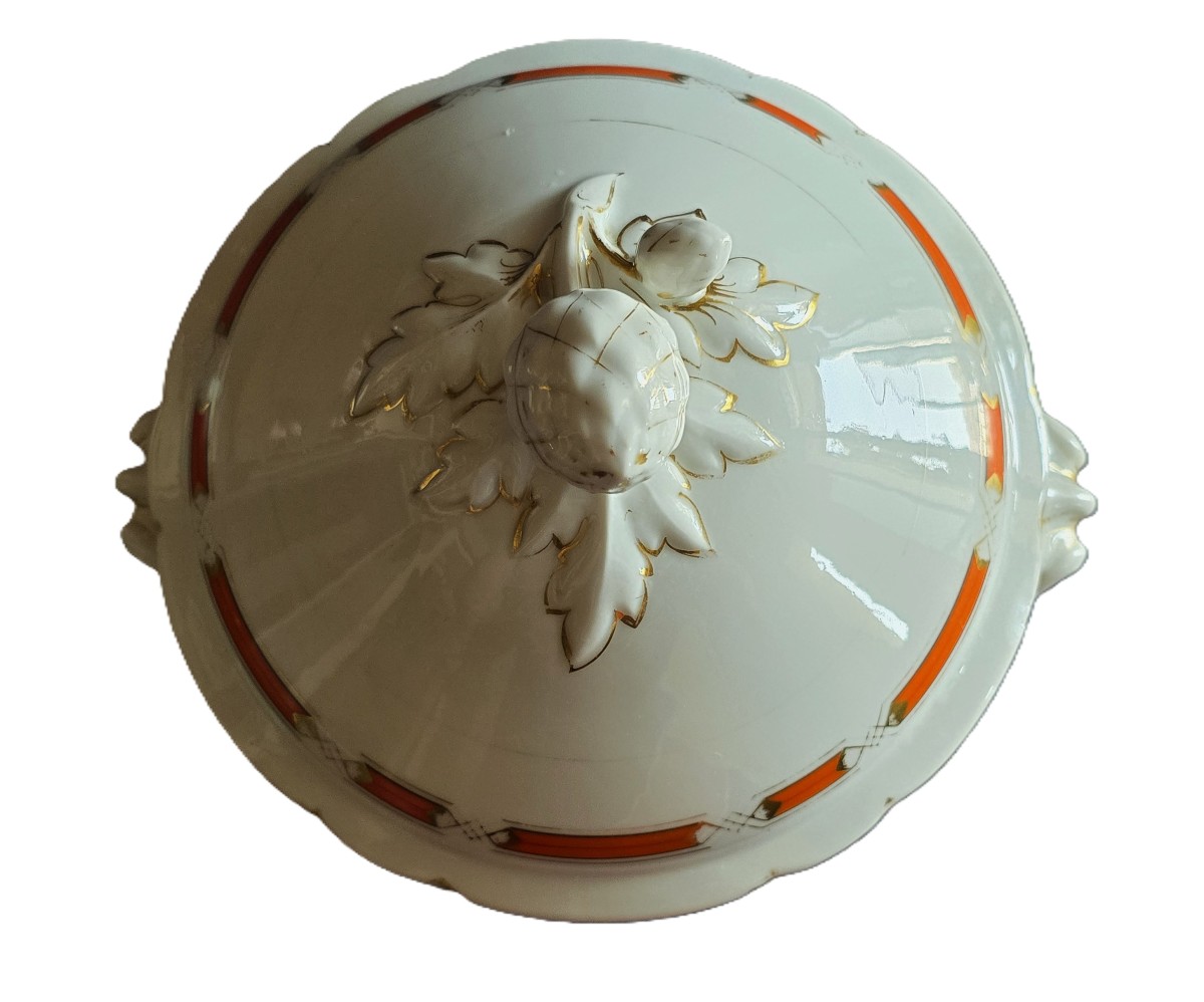 Ancienne soupière en porcelaine XIX ème siècle-photo-4
